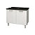 TANQUE COM GABINETE DUPLO COZIMAX 114X50 PRETO - Imagem 1