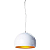 PENDENTE TASCHIBRA TD 801 E27 BRANCO/DOURADO - Imagem 1