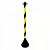PEDESTAL PARA CORRENTE PVC 93CM COM ROSCA ZEBRADO - Imagem 1