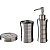CONJUNTO INOX PARA TOALETE 3 PÇS RELUX MOR - Imagem 1