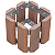 CACHEPOT QUADRADO 23X23X20 ITAUBA - Imagem 1