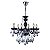 LUSTRE NICE 6 PRETO STARTEC - Imagem 1