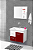 GABINETE BANHEIRO FIMAP QUALITY 0.60 BRANCO/BORDO - Imagem 1