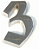 ALGARISMO ELEGANC G Nº 3 CROMADO - Imagem 1