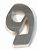 ALGARISMO ELEGANC G Nº 9 CROMADO - Imagem 1