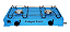 FOGÃO 2 BOCAS CAMPER LUXO AZUL - Imagem 1