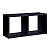 NICHO 1,2 PRETO 48X24,5X15CM ME LEVE PRAT-K - Imagem 1