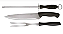 CONJUNTO ASSADOR 3 PÇS FACA/GARFO/CHAIRA MOR - Imagem 1
