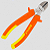 ALICATE CORTE LATERAL PVC 6 MAYLE 1000V LARANJA/AMARELO - Imagem 1