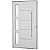 PORTA SASAZAKI ALUMINIO PIVOTANTE LAMB FRISO126 BRANCO - Imagem 1