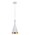 PENDENTE ALUMÍNIO CONE CHINES BRANCO COM INOX - Imagem 1