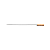 ESPETO INOX CHURRASCO 60CM CABO MADEIRA - Imagem 1