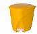 LIXEIRA ASTRA DE PEDAL 16 LITROS AMARELO - Imagem 1