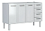 GABINETE COZINHA APOLO FLAT 150CM BRANCO 4 GAVETA MO PIA - Imagem 1