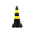CONE PARA SINALIZAÇÃO AMARELO E PRETO 70CM SAFETY - Imagem 1