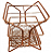 PORTA TALHERES QUADRADO ROSE GOLD ARTHI - Imagem 1