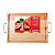 TABUA PARA CHURRASCO OVAL COM CANA EUC 46,5X28 CM - Imagem 1