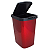 LIXEIRA CLICK 9 LITROS VERMELHA ARQPLAST - Imagem 1