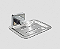 PORTA SABONETE QUADRADA ZAMAK INOX CROMADO FLVX - Imagem 1