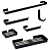 KIT PARA BANHEIRO PRETO ARTPLUS - Imagem 1