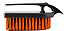 ESCOVA ROUPA PLÁSTICO 93 TUFOS FERRIN PRETO/LARANJA - Imagem 1