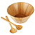 CONJUNTO SALADEIRA BAMBOO 3 PEÇAS MOR - Imagem 1