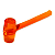 MARRETA SILICONE 45MM HMK-750 LARANJA - Imagem 1