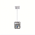 PENDENTE PARIS CRISTAL QUADRADA 12X12 BRONZEARTE - Imagem 1