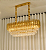 PENDENTE RETANGULAR DOURADO CRISTAL WDC18 80CM - Imagem 1
