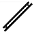 PUXADOR RETANGULAR INOX 3010 PRETO DUPLO 30X10X800 - Imagem 1
