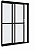 PORTA VITROLAR CORRER 2F 150X216X14 PRETA DIREITA - Imagem 1