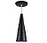 PENDENTE CONE FURADO PRETO FOSCO - Imagem 1