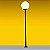 POSTE AÇO FOSFATIZADO COM VIDRO P15 PRETO - Imagem 1