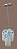 LUSTRE REDONDO 2 ANDAR COM PEDRINHAS REF: 21 - Imagem 1