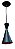 PENDENTE VIC LUX F1 COR PRETO COM DETALHE EM COBRE - Imagem 1