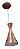 PENDENTE VIC LUX F1 COR COBRE DETALHE EM BRANCO - Imagem 1