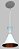 PENDENTE VIC LUX OVAL COR BRANCO COM DETALHE EM  COBRE - Imagem 1