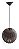 PENDENTE BOLA 30CM TABACO CLARO - Imagem 1