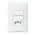 CONJUNTO BRAVA 4X2 INTERRUPTOR SIMPLES E INTERRUPTOR PARALELO MAIS TOMADA 10A - Imagem 1