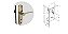FECHADURA SOPRANO HORUS RETA BANHEIRO ANTIQUE BRASS ESPELHO REF: 03003073615 - Imagem 1