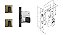 FECHADURA 1005 TETRA (PAR) ROLETE ROSETA QUADRADA ANTIQUE - Imagem 2