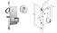 FECHADURA  STAM 950 ROSETA  INOX PORTA CORRER - Imagem 1