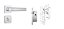 FECHADURA STAM 823/23 ROSETA QUADRADA INOX WC - Imagem 1