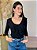 BLUSA BABADO ROSE PRETO - Imagem 1