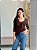 BLUSA BABADO ROSE MARROM - Imagem 1