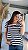 BLUSA VALENTINA AZUL/OFF - Imagem 1