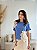 BLUSA COM DETALHE EM CROCHÊ AZUL - Imagem 1
