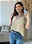 BLUSA ANTONIA MANGA CURTA BEGE - Imagem 3