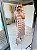 VESTIDO LETICIA LISTRADO BEGE - Imagem 1