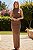 VESTIDO DRAPEADO MARROM - Imagem 1